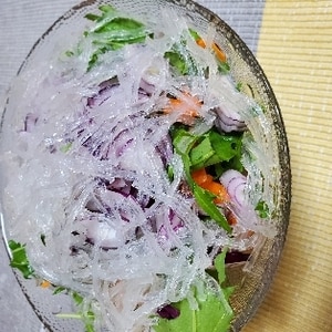水菜きゅうりのマヨポンサラダ
